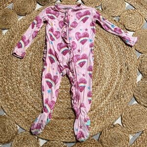Posh peanut Bamboo heart Footed Bodysuit. 0-3 mo